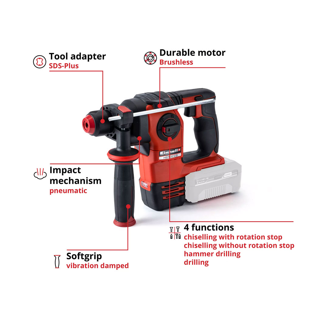 Einhell Professional Cordless Rotary Hammer HEROCCO 18/20 - Image 2