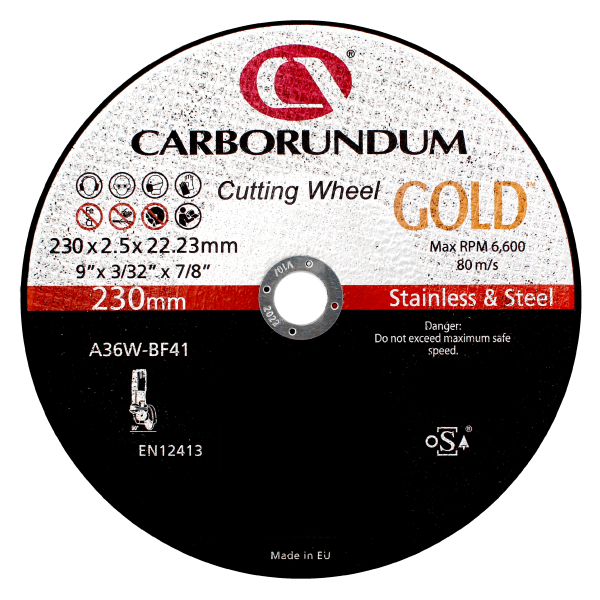 Carborundum GOLD 230x2x22mm A36W-BF41