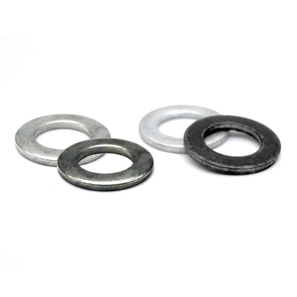 MonsterBolts Metric Flat Washer Assortment - DIN 125A (M4, M5, M6, M8, M10, M12, M14) 200 HV Plain Steel